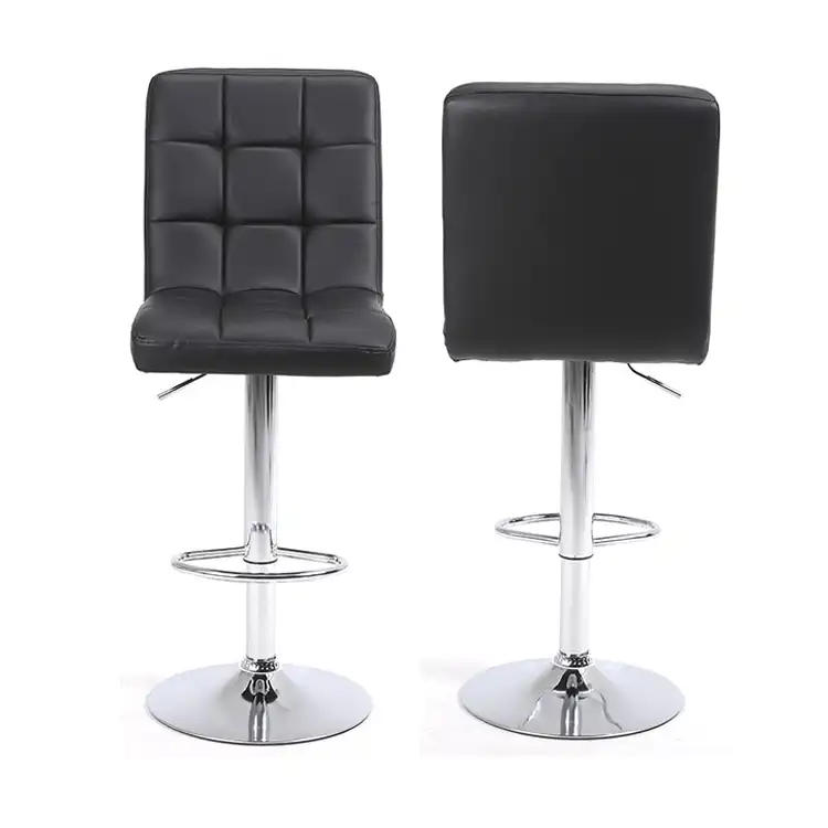 Black High Bar Stools Enhance Modern Restaurant and Hotel Dining Spaces